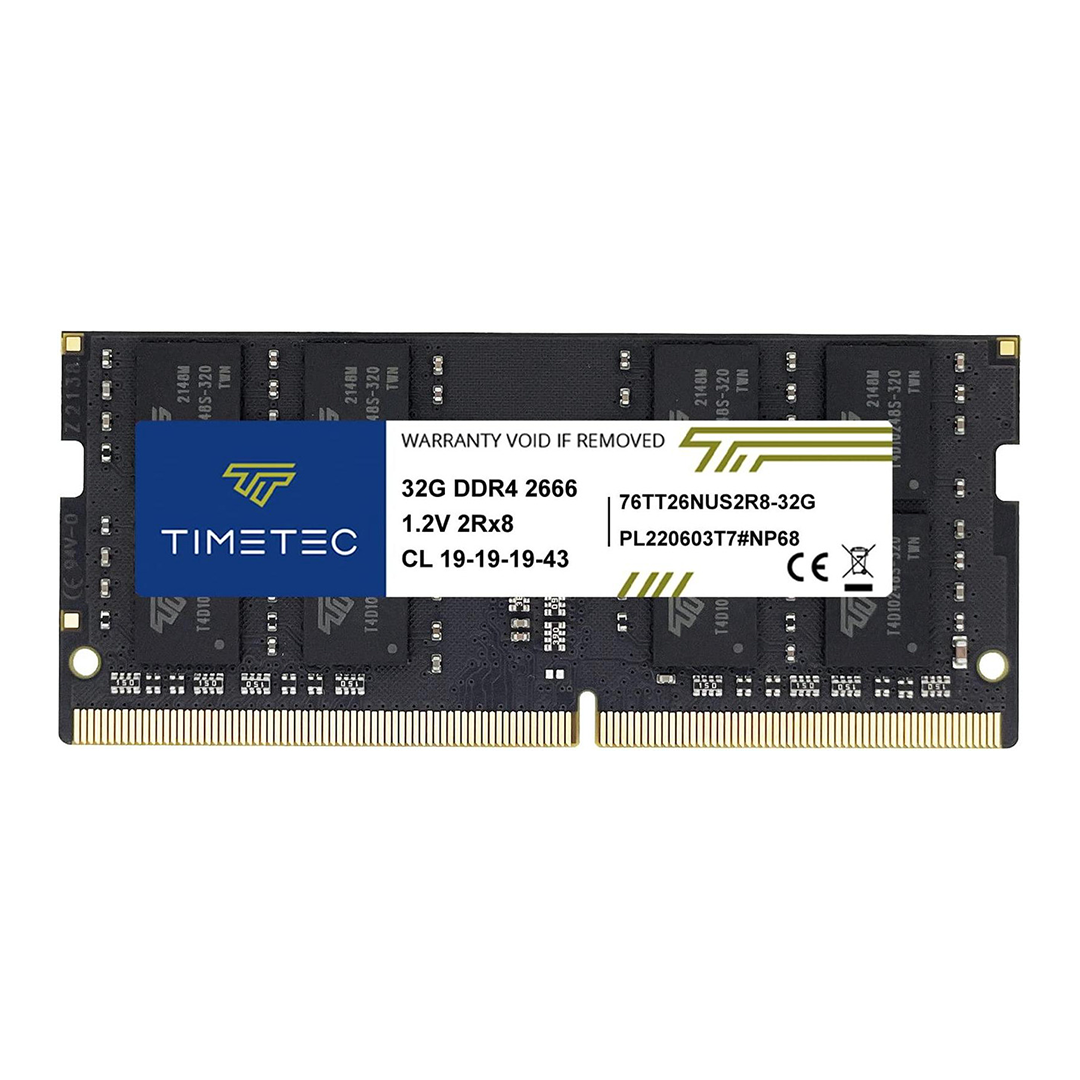 Timetec 32GB DDR4 2666MHz SODIMM Laptop RAM | 76TT26NUS2R8-32G