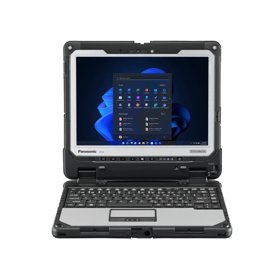 Toughbook CF-33 MK1, 12", Intel Core i5-7300U | 16 GB, 512 GB, baterias padrão, Windows 11 Pro./ Windows 10 Pro