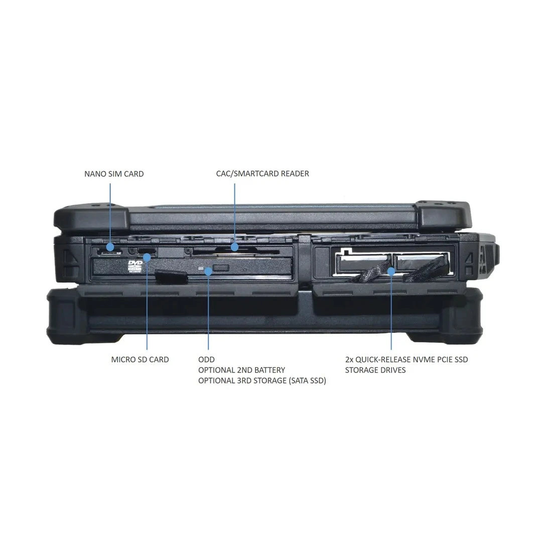 Durabook Z14I-HG, Intel Core Ultra 7 155U, NVIDIA RTX 3500, 14.0” FHD Touch 1200 nits, Webcam, 32GB 512GB SSD, Smart Card Reader, 1x Battery, Windows 11 Pro.