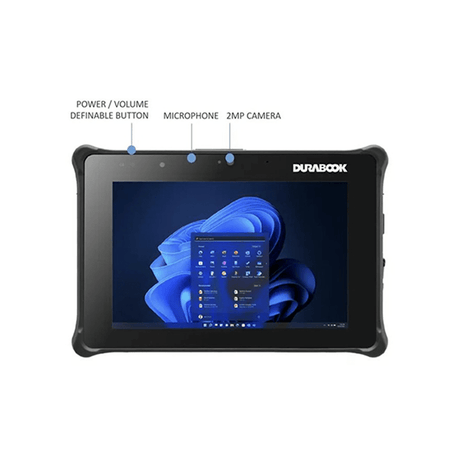 Durabook R8 intel Core i5-1230U, 8” HD, 8GB, 128GB, Windows 11 Pro.- Rugged Books Inc.