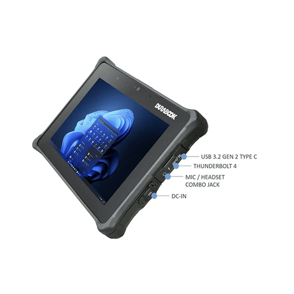 Durabook R8 intel Core i5-1230U, 8” HD, 8GB, 128GB, Windows 11 Pro.- Rugged Books Inc.
