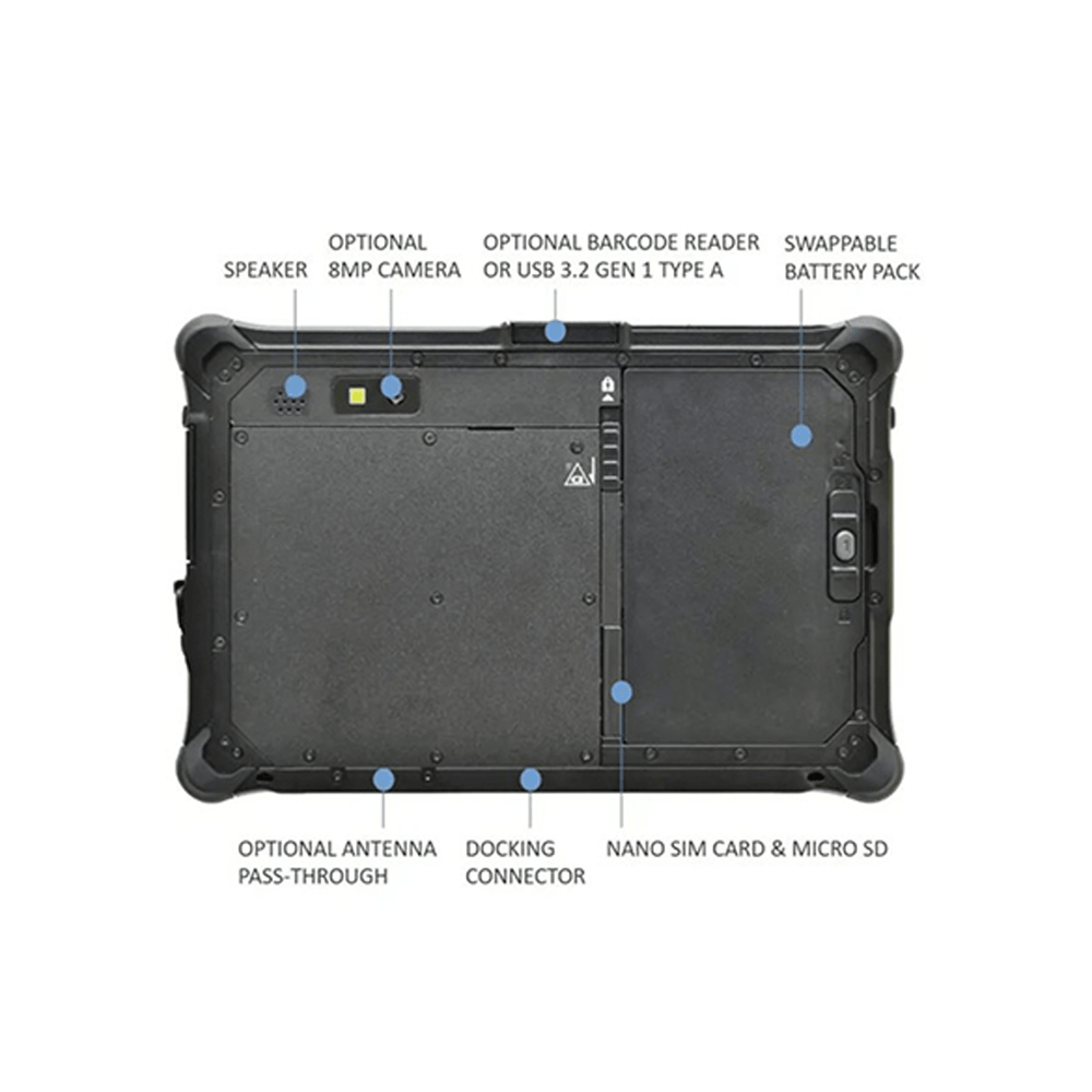 Durabook R8 intel Core i5-1230U, 8” HD, 8GB, 128GB, Windows 11 Pro.- Rugged Books Inc.