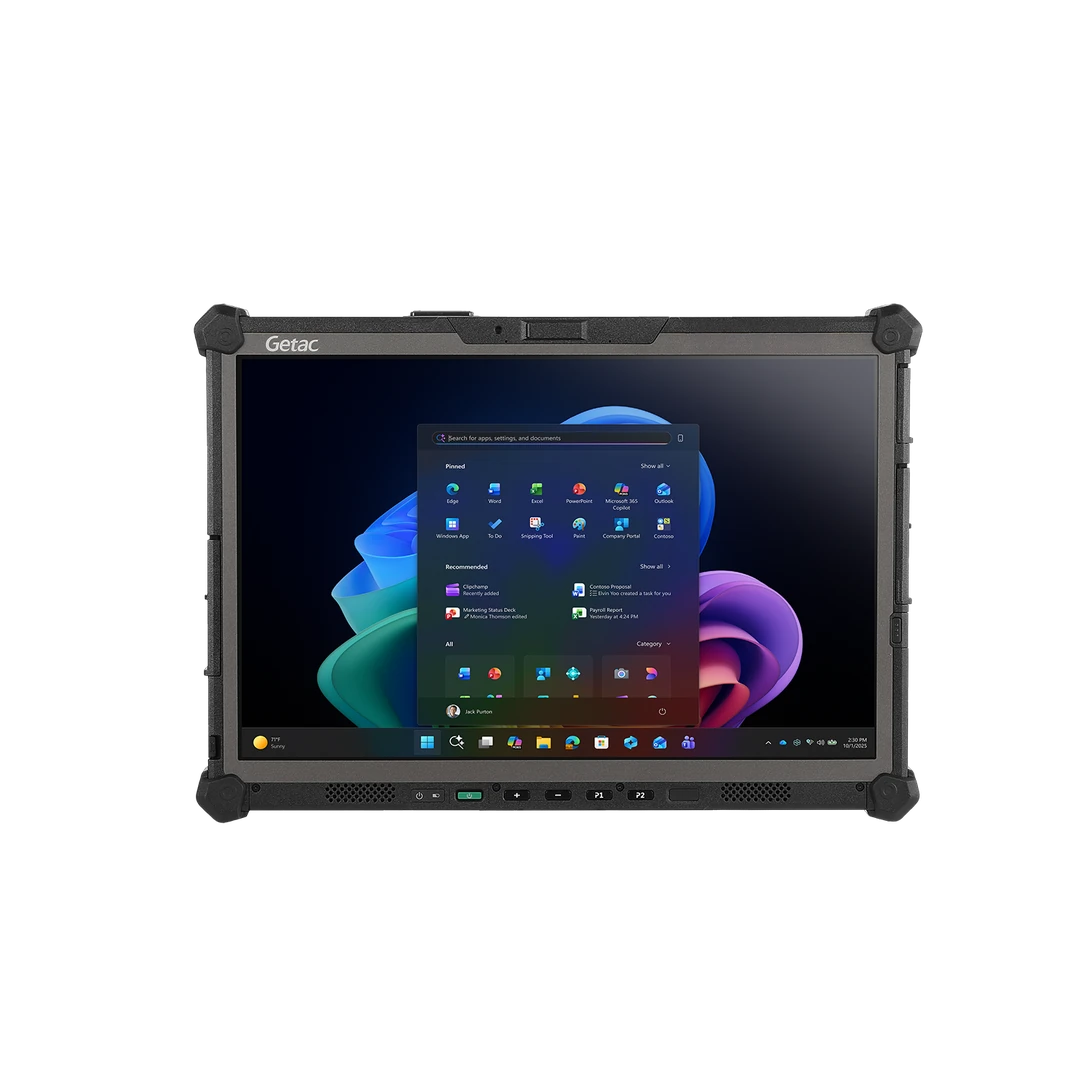 Getac G140G1, AMD Ryzen AI 5 340, 14.0" WUXGA Touch 1000 nits No Stylus, Hello Webcam Rear Cam , 16GB (8+8) 256GB SSD, 2x USB4 4G LTE dGPS, (1+1) Battery, Windows 11 Pro.