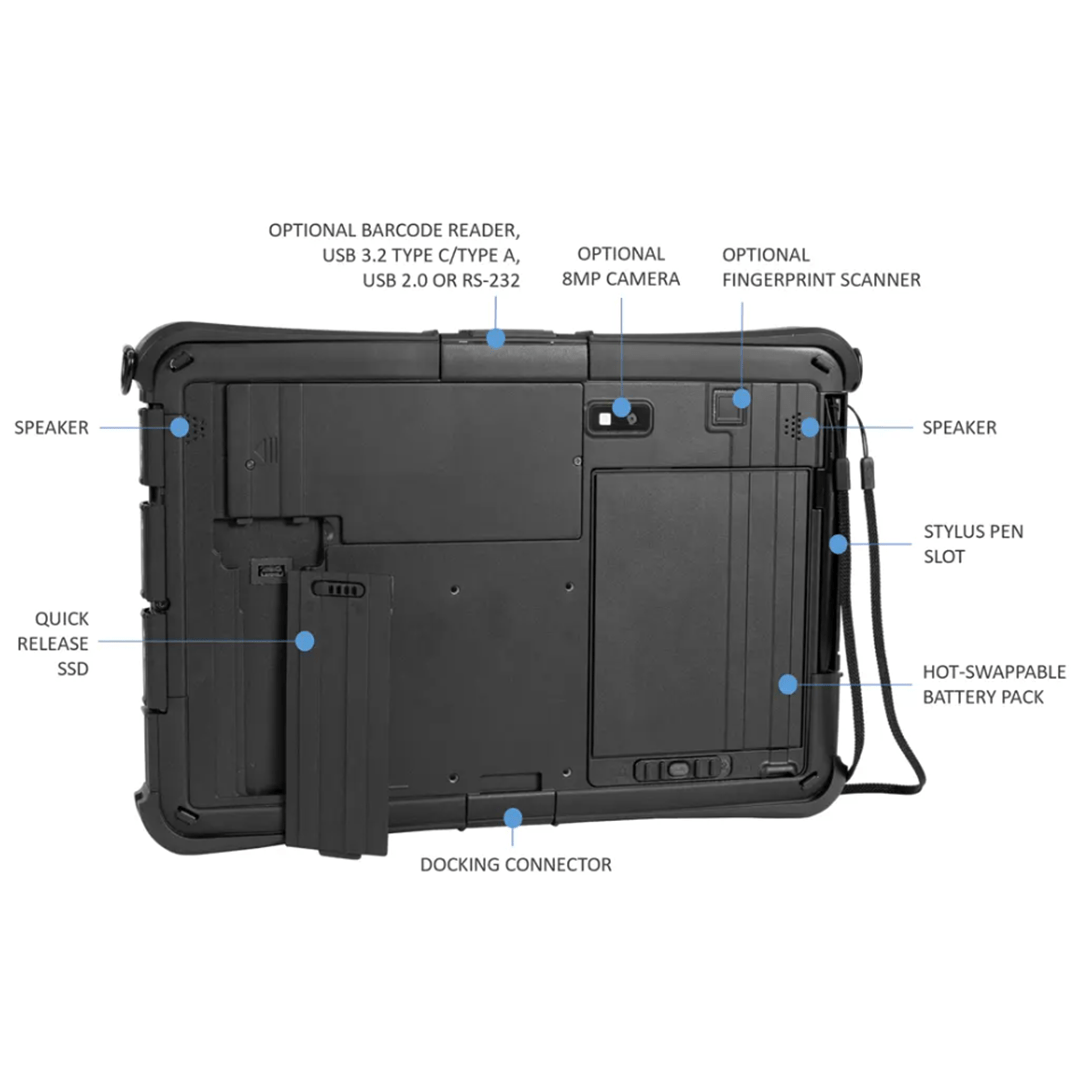 U11I Rugged Tablet, 11.6" FHD, 10th Gen Intel Core i5, Windows 11 Pro - Rugged Books Inc.