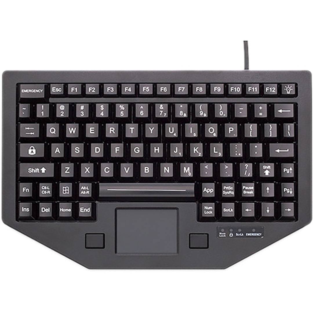 iKey FT-88-911-TP-USB Tastatur mit Hintergrundbeleuchtung, integriertem Touchpad und USB-Anschluss für verschiedene Marken 
