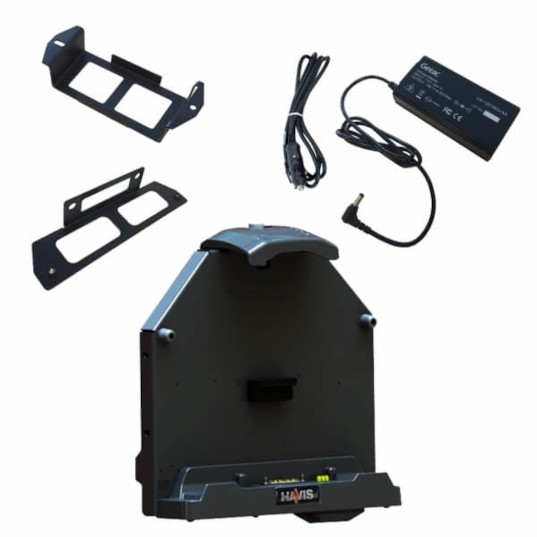 Package – Docking Station For Getac A140 Rugged Tablet With Triple Pass-Thru Antenna Connections, External Power Supply & Power Supply Mounting Bracket | PKG-DS-GTC-802-3