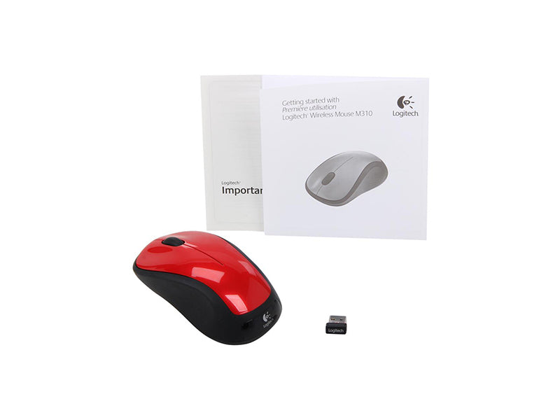 LOGITECH WIRELESS MOUSE M310 - RED