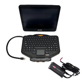 Komplettset - TSD-201 | 12,5″ kapazitives Touchscreen-Display mit integriertem Hub und PKG-KB-106 | USB-Tastatur mit Halterung (kein Notrufschlüssel)