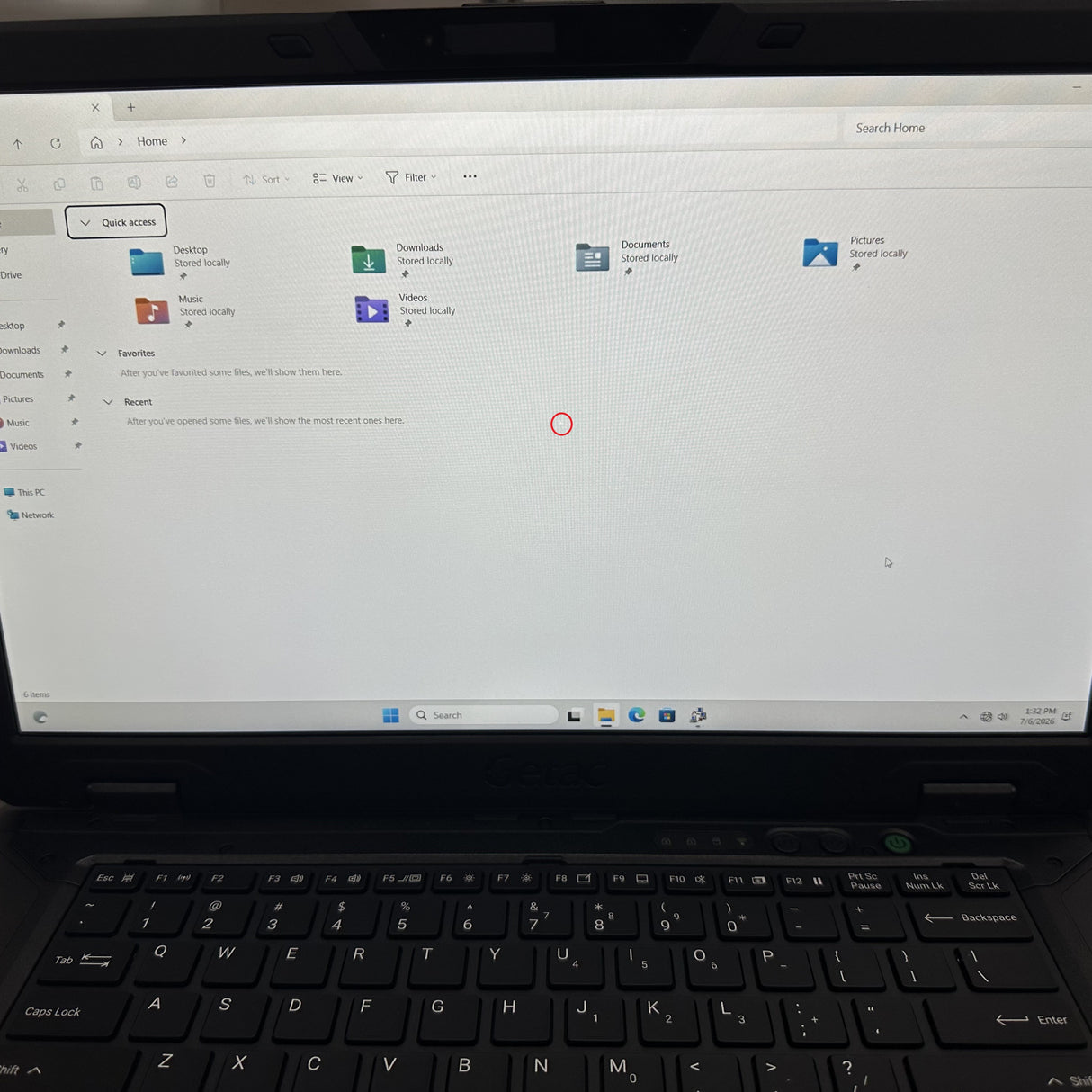 Getac S510G1 Rugged Laptop, Intel Core Ultra 5 125U, 15.6" FHD Sunlight Readable, Windows 11 Pro.