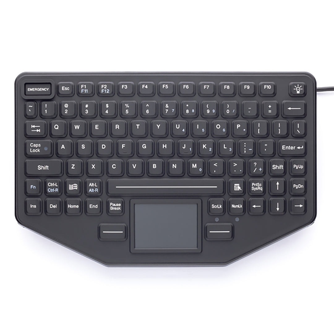 Mountable USB Rugged Keyboard with Touchpad, for various brands - SL-86-911-TP-USB
