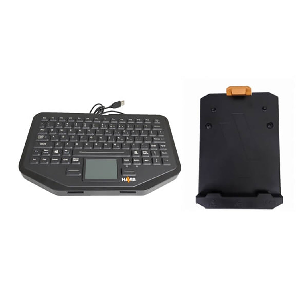 Complete Set - TSD-201 | 12.5″ Capacitive Touch Screen Display With Integrated Hub and PKG-KB-106 | USB Keyboard With Mount (No Emergency Key)