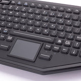 iKey SL-86-911-TP-FL-USB Clavier robuste avec pavé tactile pour différents modèles, rétroéclairé, avec touche d'urgence