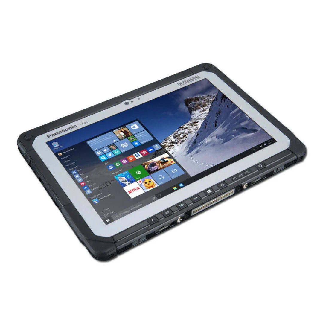 Toughbook CF-20 MK1 - 10,1" 2-en-1 entièrement robuste | 8 Go, SSD 256 Go, clavier rétroéclairé, sans caméra, Windows 10 Pro | 30 heures