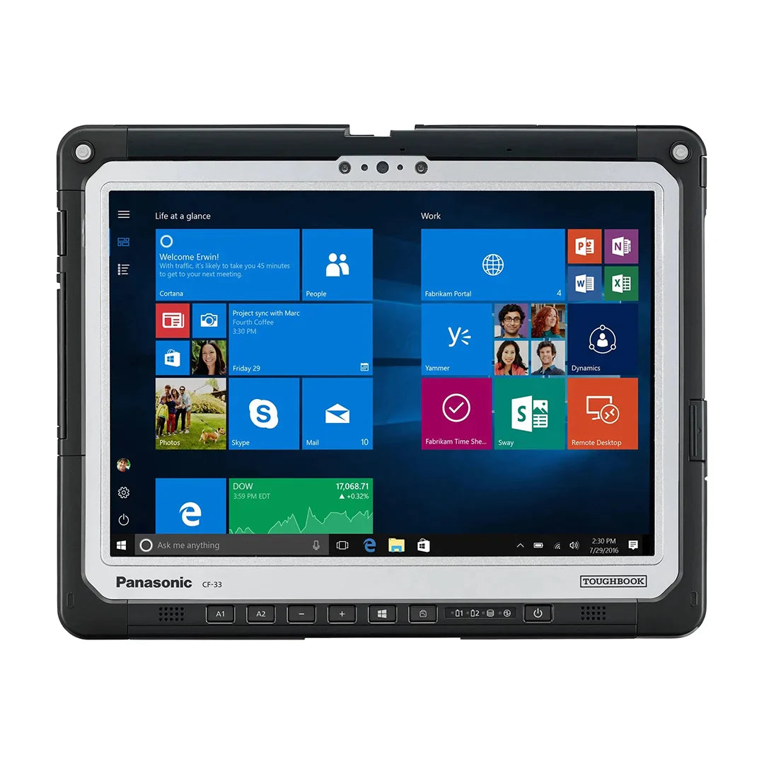 Toughbook CF-33 MK1, 2-in-1 Fully-Rugged, 12" QHD, Intel Core i5-7300U, Windows 10 Pro