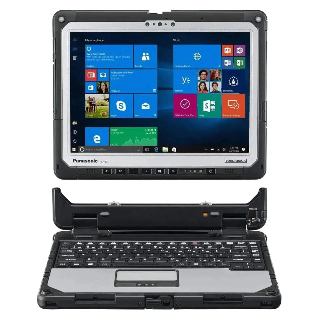 Toughbook CF-33 MK1, 12", Intel Core i5-7300U | 8GB, Standard Batteries, Windows 10 Pro.