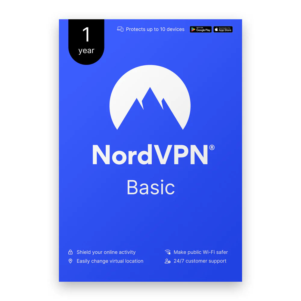 NordVPN Basic Service - 10 Devices - 1 Year Subscription