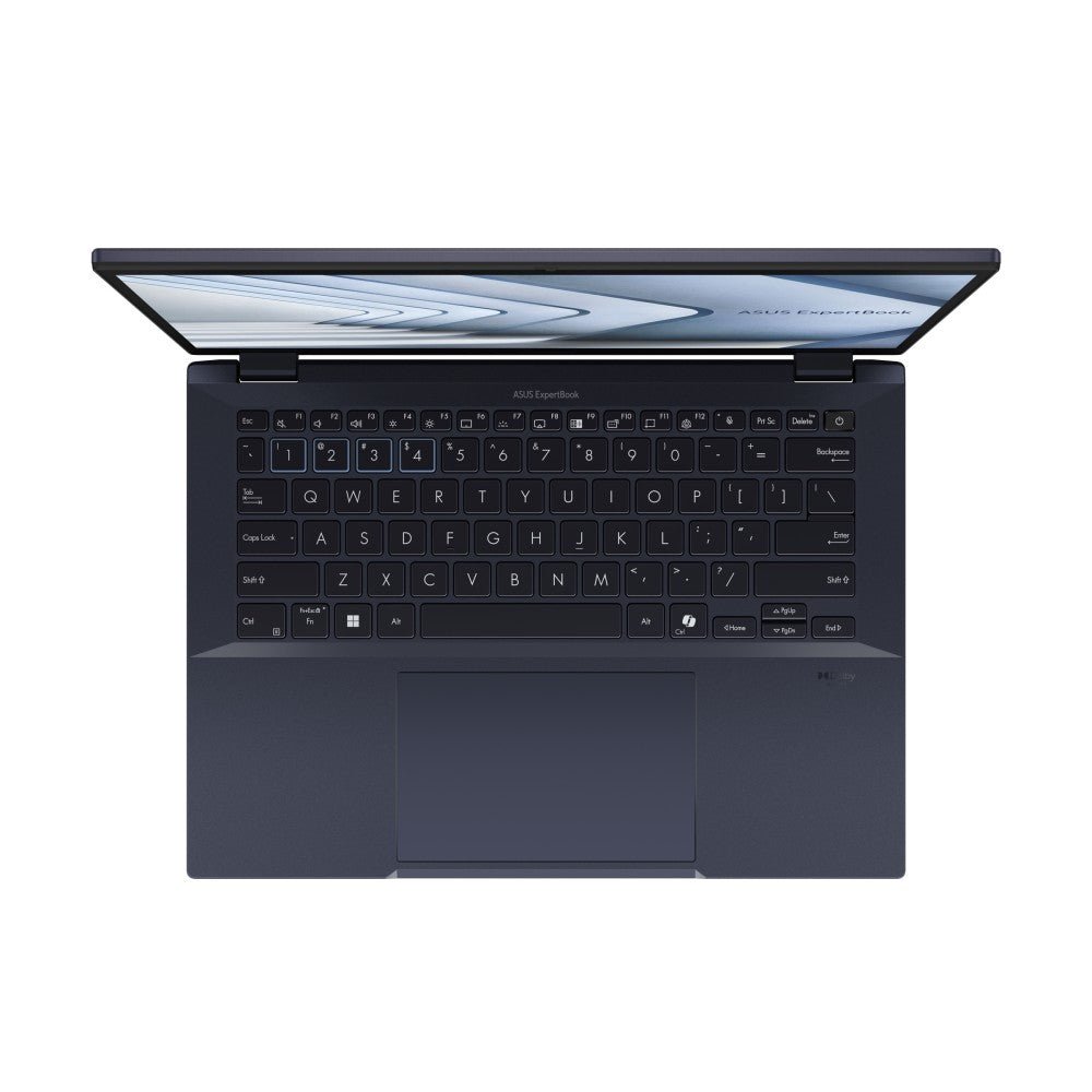 Black laptop on a white background
