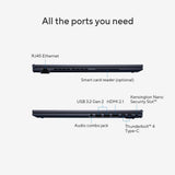 Diagram of laptop ports with labels on a white background