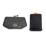 Complete Set - TSD - 201 | 12.5″ Capacitive Touch Screen Display With Integrated Hub and PKG - KB - 106 | USB QWERTY Keyboard With Mount (No Emergency Key) - Rugged Books Inc.