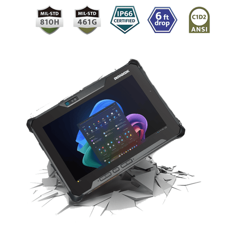 Durabook R10, Tablet Only, Intel Core Ultra 5 226V, 10.1” WUXGA Sunlight Readable, 16GB, 256GB SSD, 4G LTE, dGPS, Windows 11 Pro. - Rugged Books
