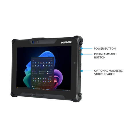 Durabook R10, Tablet Only, Intel Core Ultra 5 226V, 10.1” WUXGA Sunlight Readable, 16GB, 256GB SSD, 4G LTE, dGPS, Windows 11 Pro. - Rugged Books