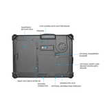 Durabook R10, Tablet Only, Intel Core Ultra 5 226V, 10.1” WUXGA Sunlight Readable, 16GB, 256GB SSD, 4G LTE, dGPS, Windows 11 Pro. - Rugged Books