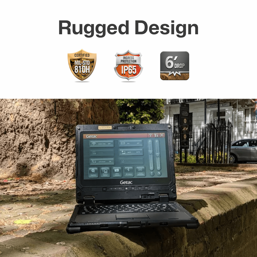 Getac K120, 12.5" FHD Rugged, 2 - in - 1, Intel Core i5 - 8250U, 16GB, 1TB SSD, 4G LTE, Windows 11 Pro - Rugged Books Inc.