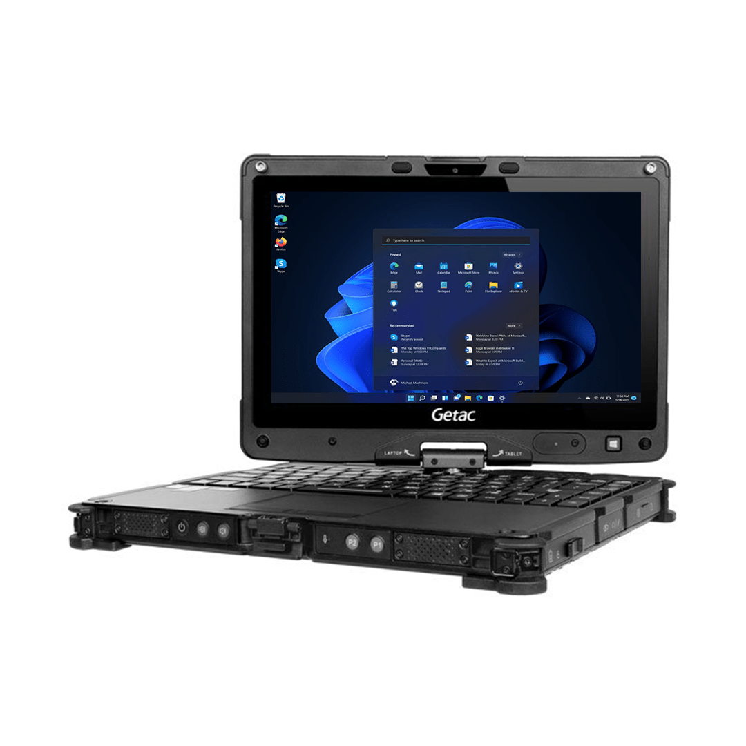 Getac V110G6 2 - in - 1 Rugged Laptop, Intel Core i5 - 10210U, 11.6" FHD Sunlight - Readable, Multi - Touch, Windows 11 Pro. - Rugged Books Inc.