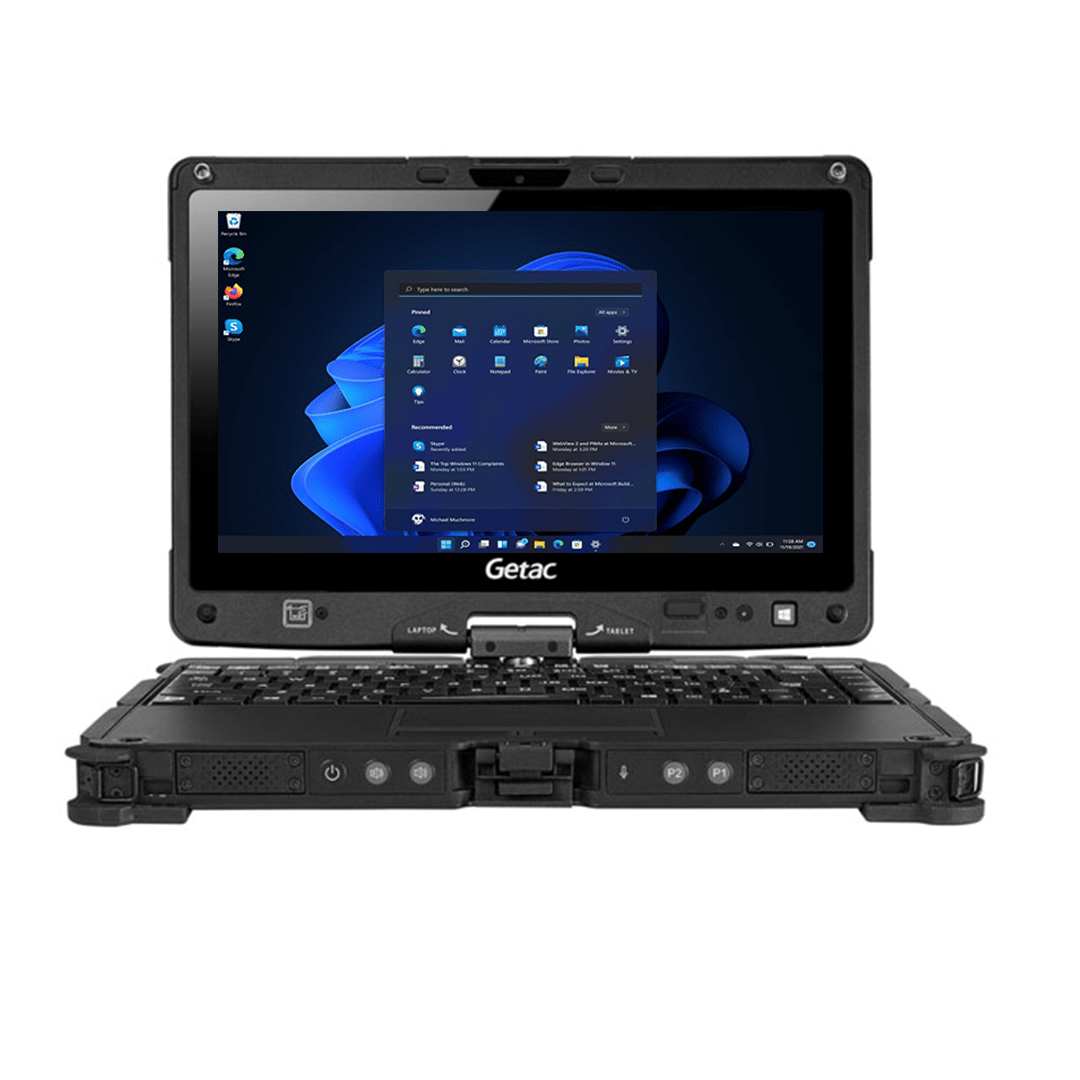 Getac V110G6 2 - in - 1 Rugged Laptop, Intel Core i5 - 10210U, 11.6" FHD Sunlight - Readable, Multi - Touch, Windows 11 Pro. - Rugged Books Inc.