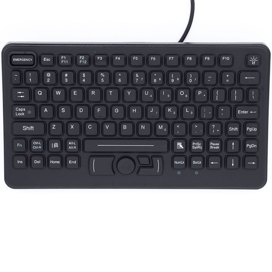 iKey Industrial USB-Tastatur mit Notruftaste, kompatibel mit verschiedenen Marken – SL-86-911-FSR
