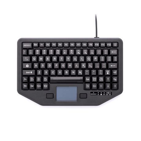 iKey IK - 88 - TP - USB Backlit Keyboard with Integrated Touchpad and USB Connectivity - Rugged Books Inc.