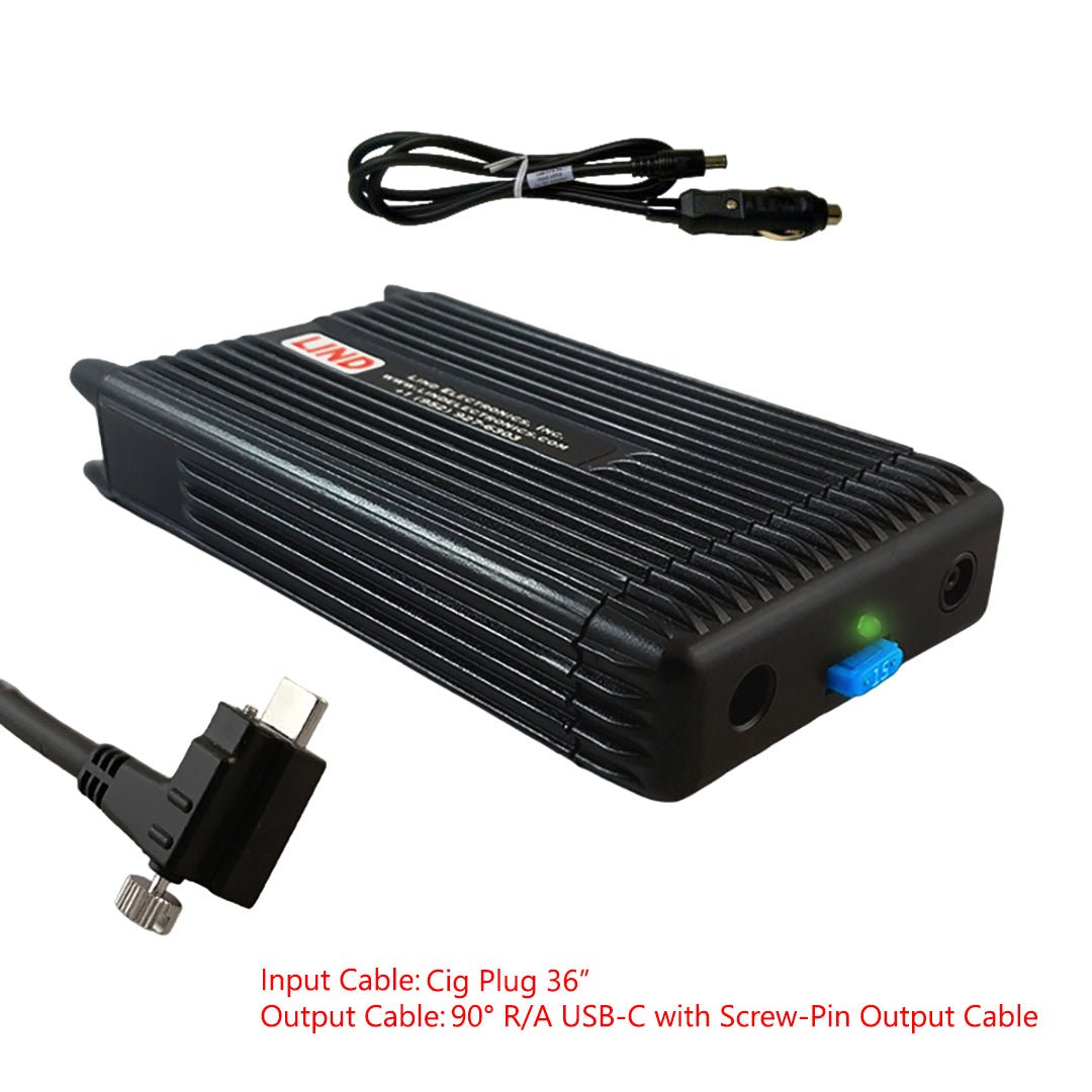 LIND DC Vehicle Adapter, for USB-C Powered Devices (Including DELL