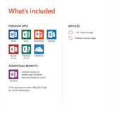 Microsoft Office 365 Personal - Subscription License - 1 PC/Mac, 1 Person - 12 Month - Non - commercial - Available via Electronic - Handheld, Mac, PC - Rugged Books Inc.