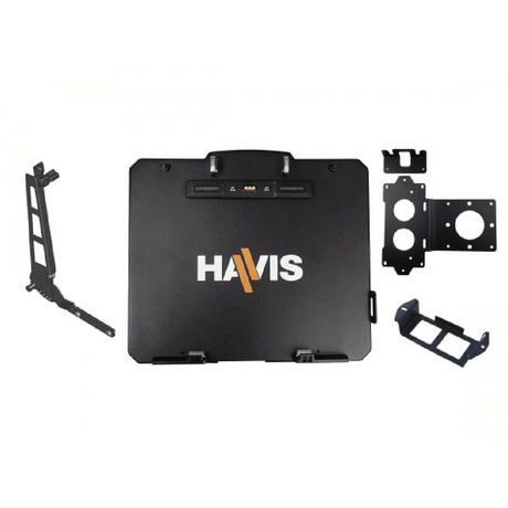 Package –Docking Station For Getac K120 Convertible Laptop With Power Supply Mounting Brackets & Screen Support | PKG - DS - GTC - 1004 - Rugged Books Inc.