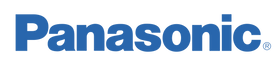 Panasonic logo in blue on a white background