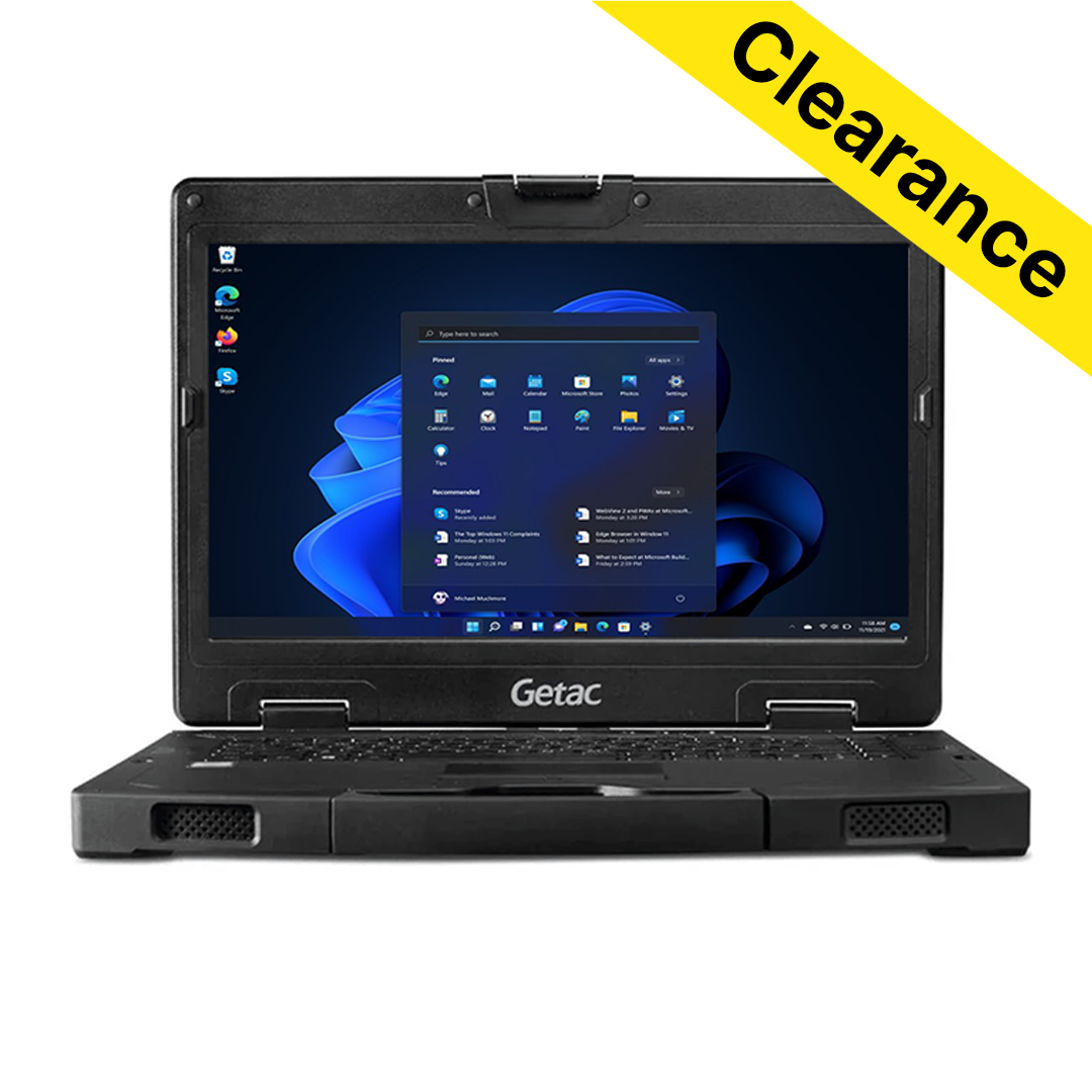 Getac S410G5, Intel Core i5-1340P, 14" HD Sunlight-Readable, 8GB, 256GB SSD, Windows 11 Pro.