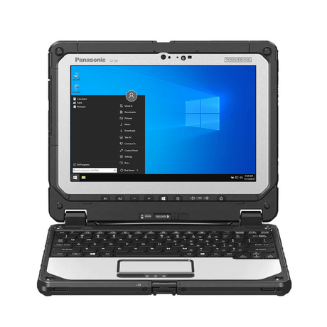 Toughbook 20 MK1, CF - 20A4384VM, 10.1" Fully Rugged 2 - In - 1, 16GB, 256GB SSD, Backlit Keyboard, No Cameras, Windows 10 Pro. | 0 - 30 hours - Rugged Books Inc.