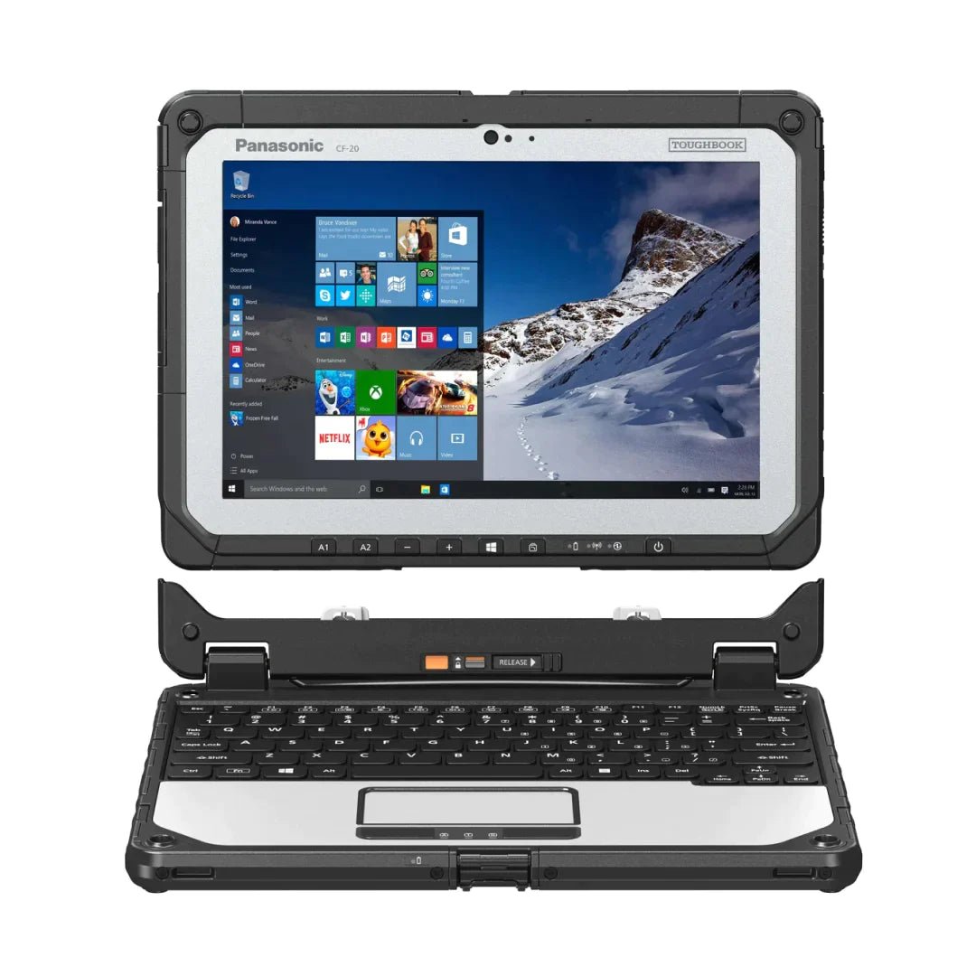 Toughbook CF - 20 MK2, Intel Core i5 - 7Y57, 10.1" Multi - Touch + Digitizer, DGPS, 8GB, 256GB SSD, Backlit Keyboard, Bridge Battery, ANSI Haz Loc, Win10 Pro - Rugged Books Inc.