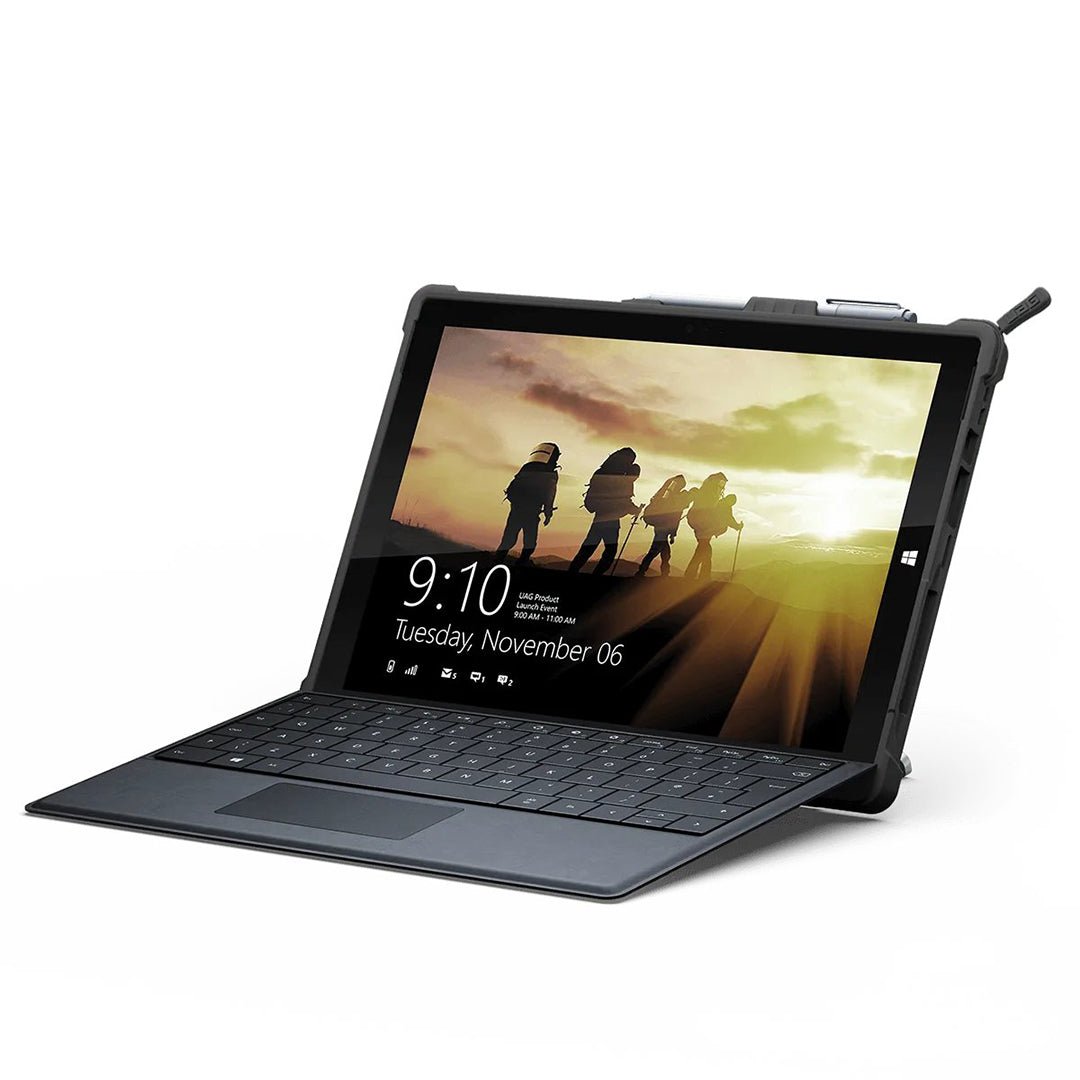 UAG Rugged Protective Case with Adjustable Stand and Surface Pen Holder for Microsoft Surface Pro 7 Tablet | Black - Rugged Books Inc.